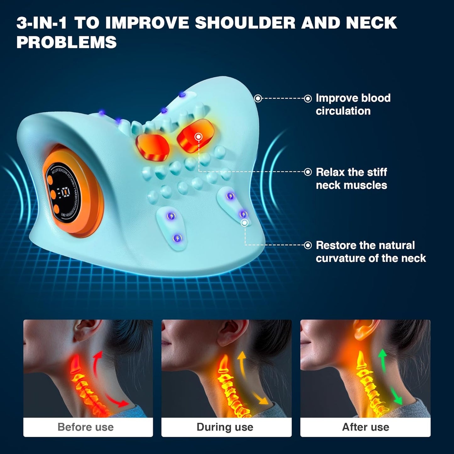 Electric Cervical Neck Stretcher Massager