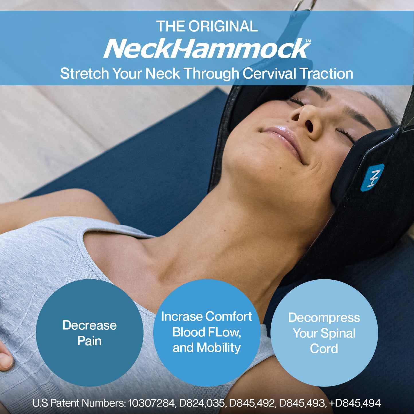 The Original Neck Hammock® – Patented, FDA Registered Neck Stretcher for Cervical Traction & Relaxation